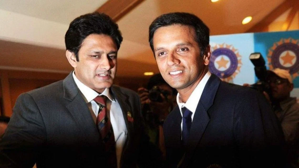 Anil Kumble and Rahul Dravid [Source: @ImTanujSingh/x]