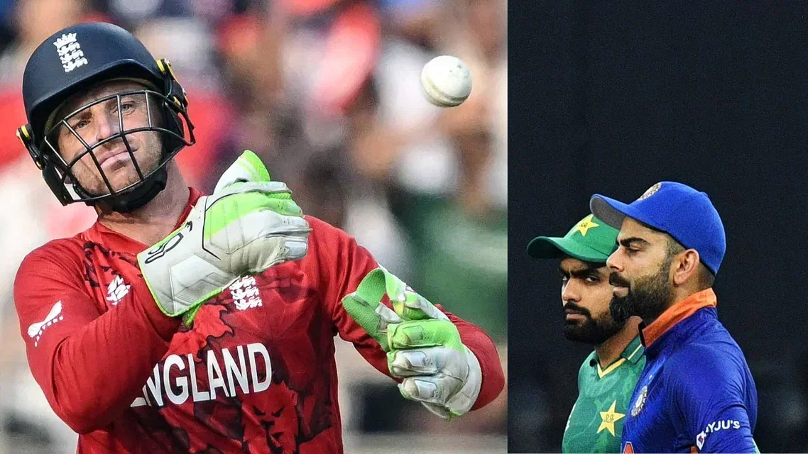 Jos Buttler (L) & Babar Azam and Virat Kohli (R) - Source: AFP Photos