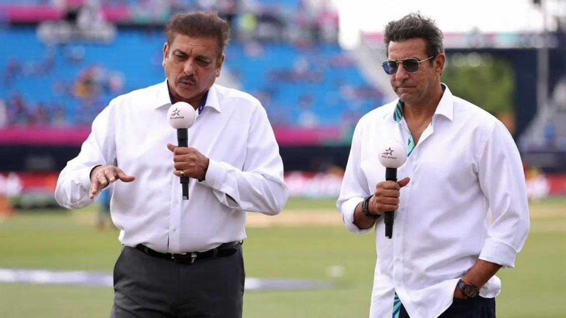 Ravi Shastri and Wasim Akram to feature in IND-PAK commentary Panel (Source: @CallMeSheri1_/x.com)
