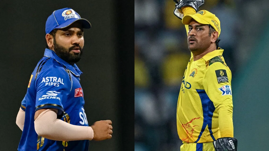 Rohit Sharma (L) and MS Dhoni (R) (Source: AFP)&nbsp;