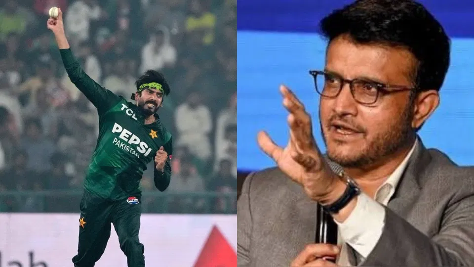 उस्मान तारिक़ और सौरव गांगुली [Source: @kash8778, @trscricketx/x.com]