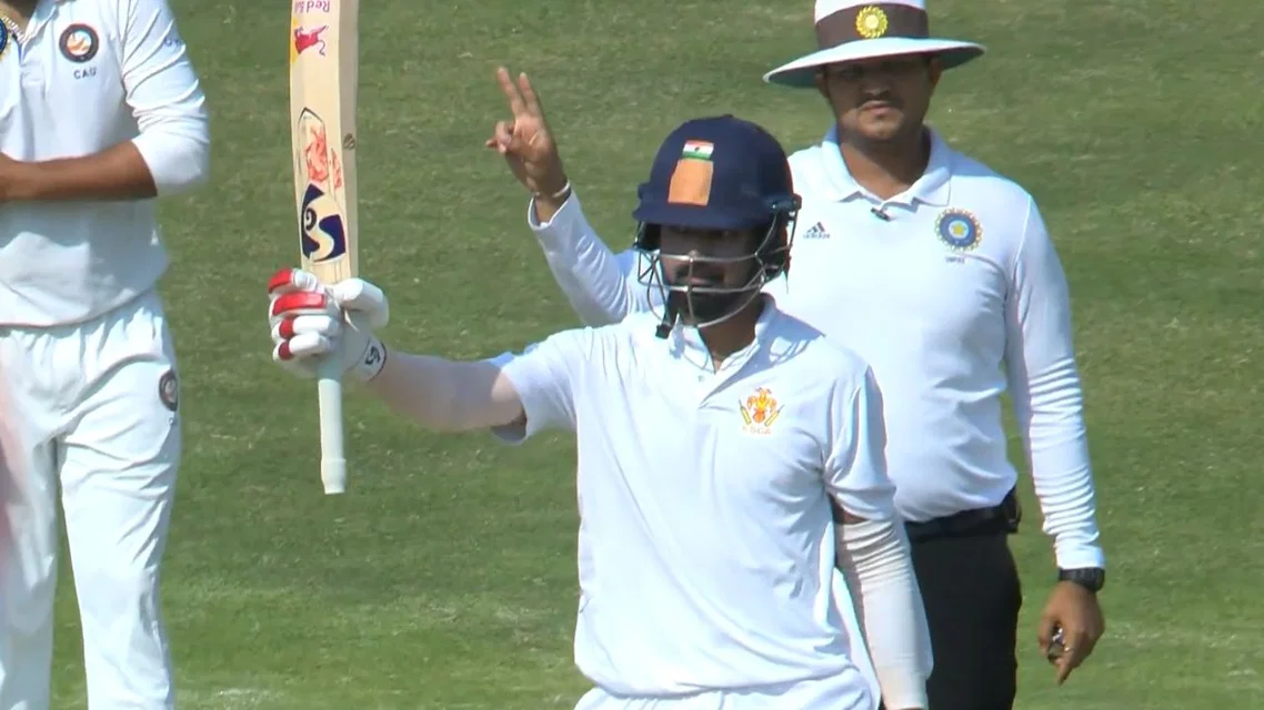 KL Rahul scored 141(211) [Source: BCCIdomestic/X.com]