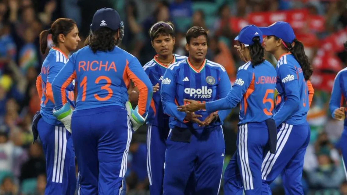 India women beat Australia women in 1st T20I. [Source @bcci/x.com]