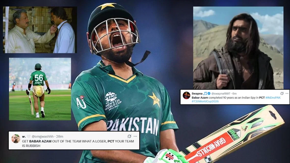 Babar Azam was dismissed for a low score against India [Source: X]