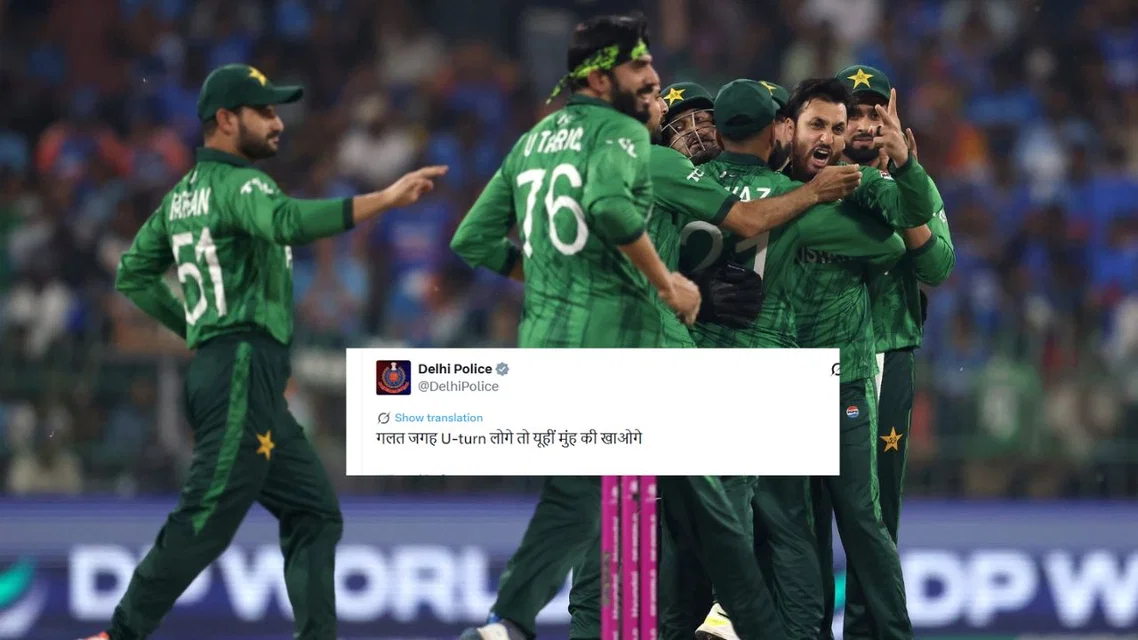 Delhi Police trolls Pakistan (Source: @ICC/x.com)