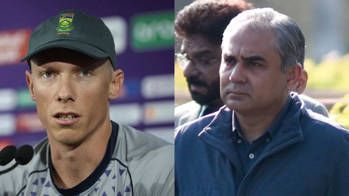 Rassie van der Dussen Mohsin Naqvi. Image Credits: X