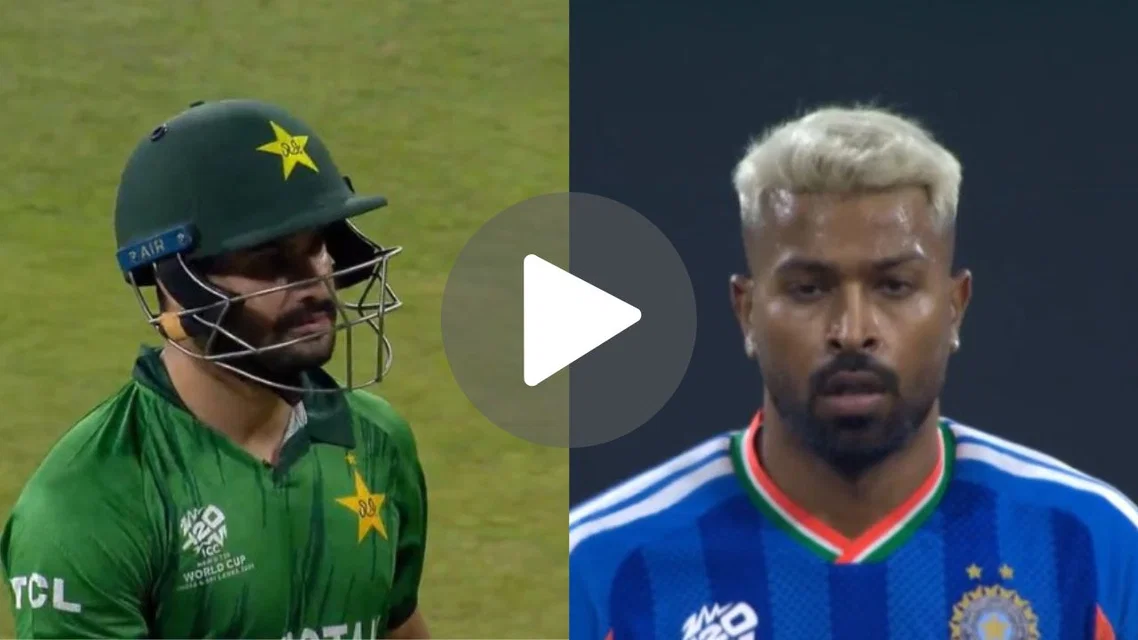 Hardik Pandya stare down with Farhan [Source: @govindyadav955/x]