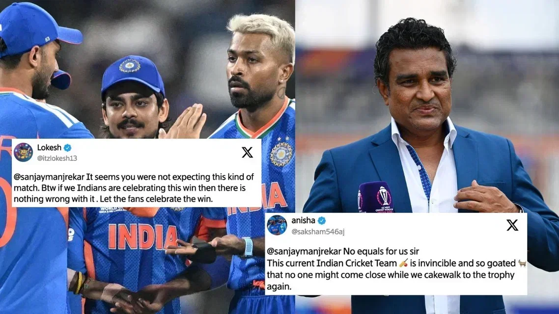 Sanjay Manjrekar with Indian Cricket Team. Image Credits: X
