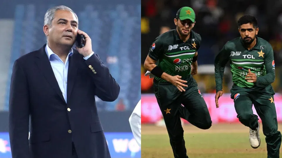 मोहसिन नक़वी, बाबर आज़म और शाहीन अफ़रीदी [X]