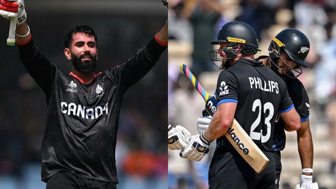 New Zealand beat Canada by 8 wickets. [Source - @associatechrons/X/AFP Photos]