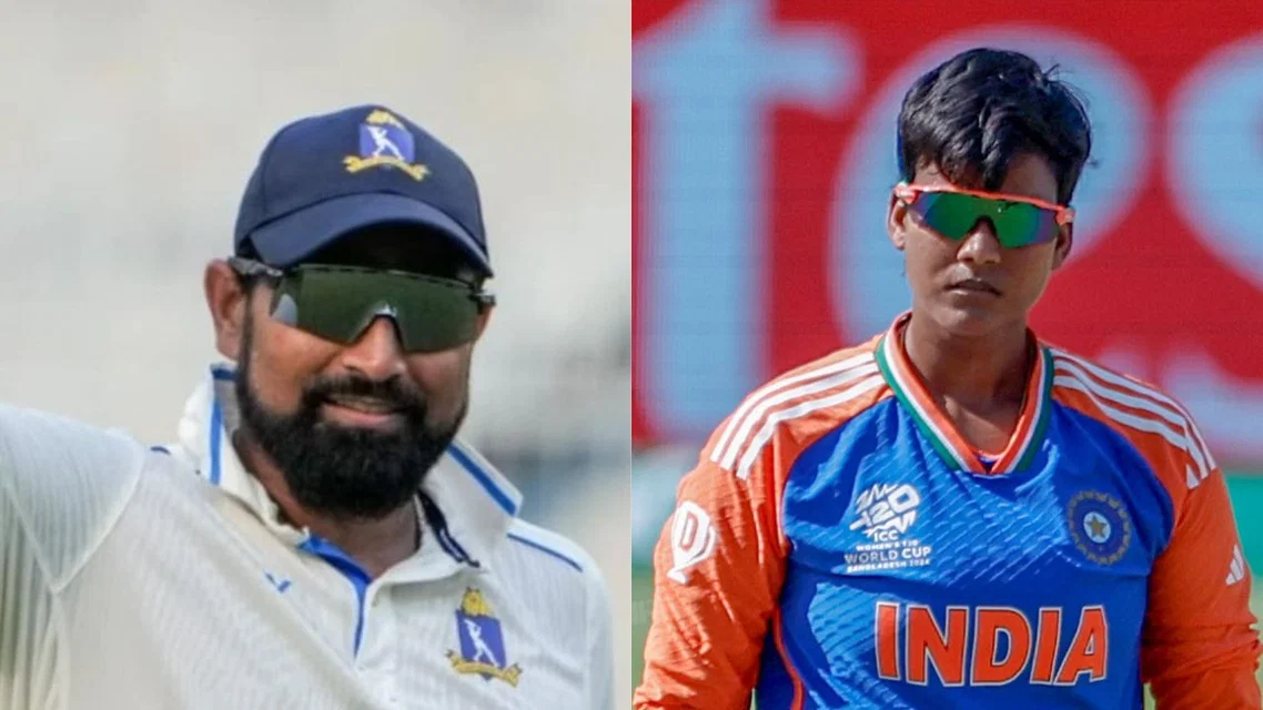 Mohammed Shami and Deepti Sharma [Source: @Saabir_Saabu01, @SpotOnEntertai1/x]