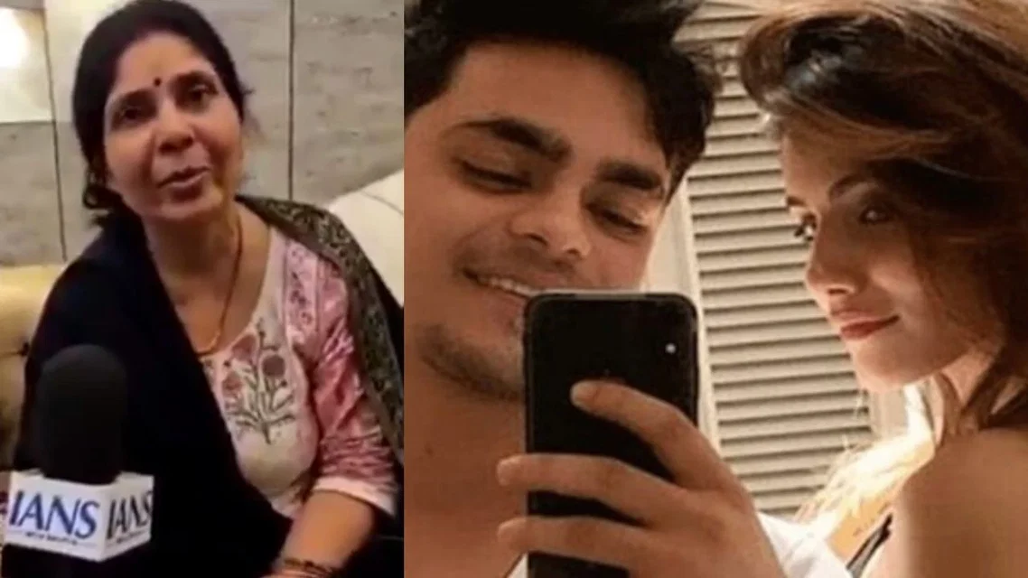 Ishan Kishan's Mother (L) and Ishan Kishan with Aditi Hundia (R) (Source: X)