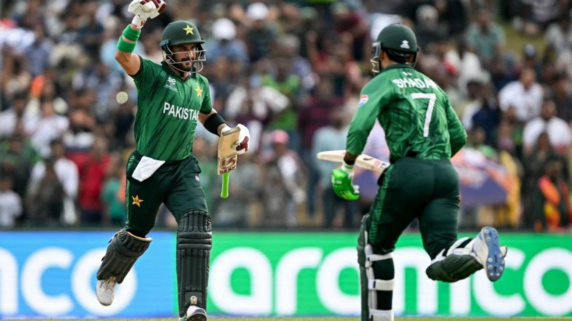 Sahibzada's century helps Pakistan reach T20 WC Super 8 [Source: AFP]
