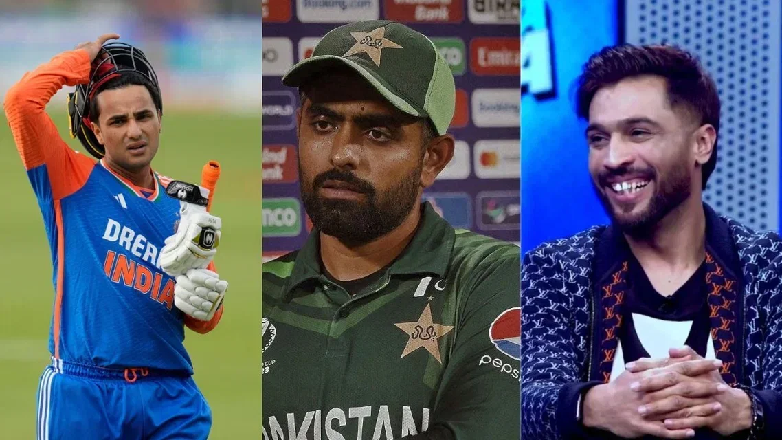 Abhishek Sharma Babar Azam Mohammad Amir. Image Credits: X