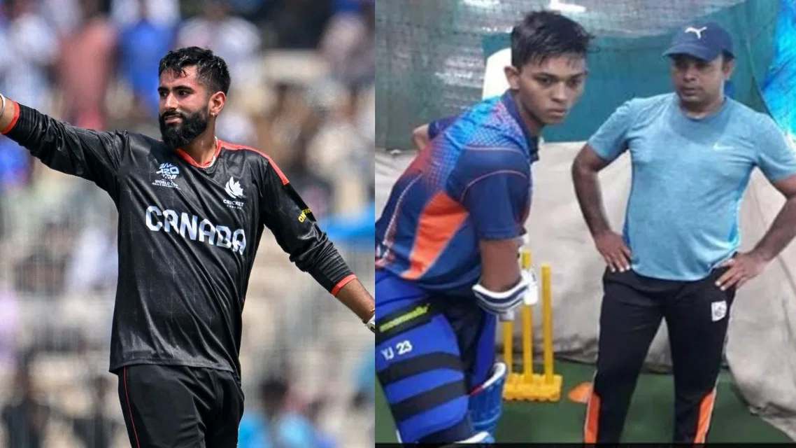 Yuvraj Samra (L), Yashasvi Jaiswal (C), and Jwala Singh (R) (Source: AFP/X)