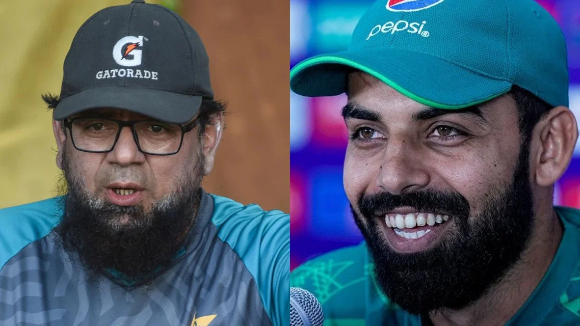 Saqlain Mushtaq and Shadab Khan [Source: X]