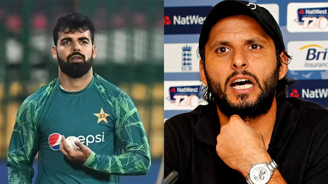 Shadab Khan Shahid Afridi for Pakistan. Image Credits: X