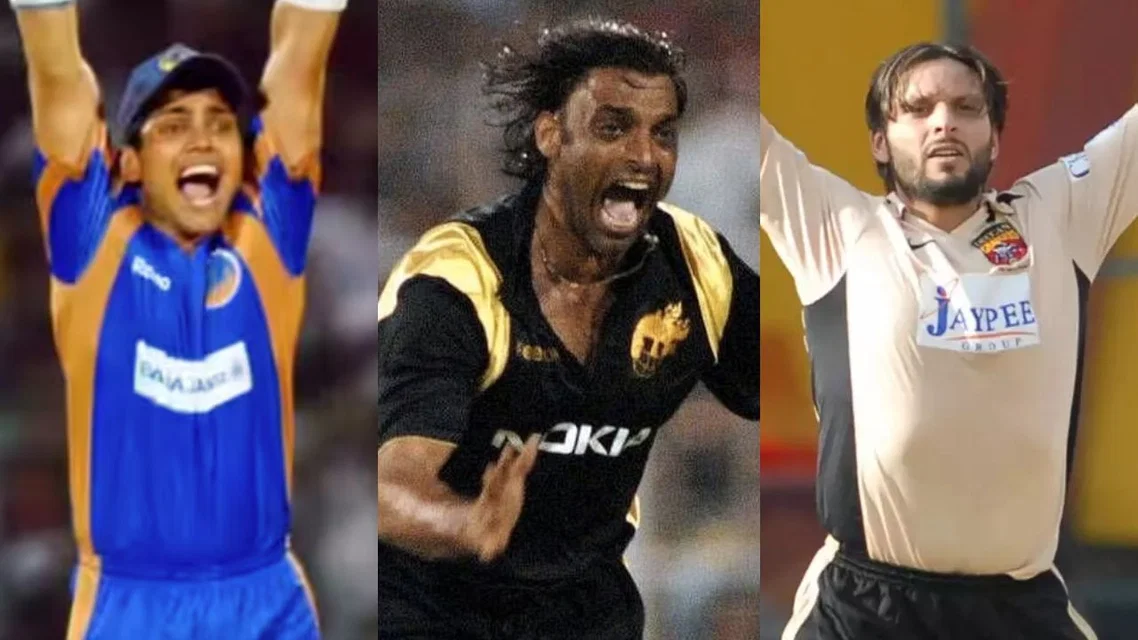 Kamran Akmal Shoaib Akhtar and Shahid Afridi from left [Source: X]