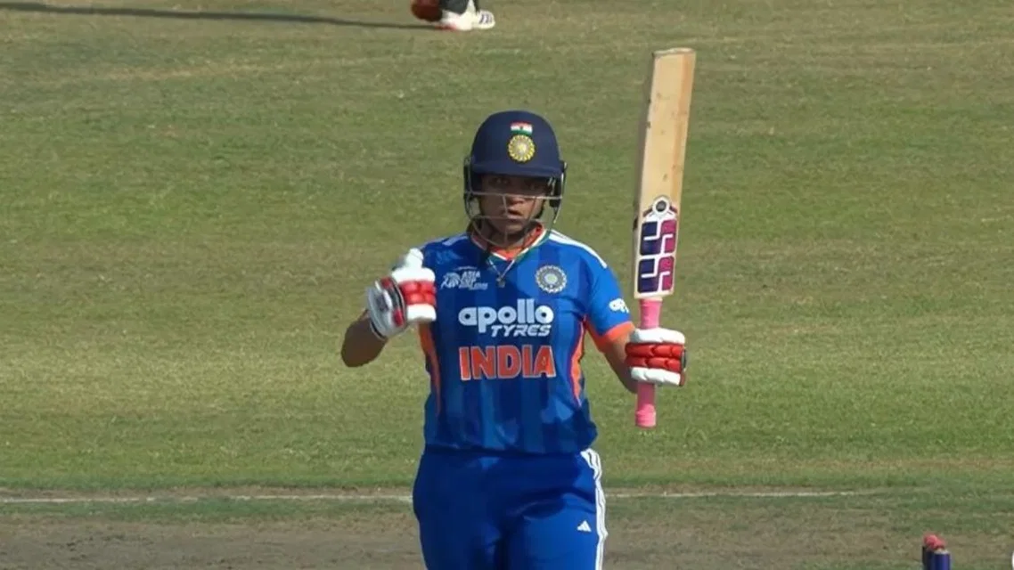 Tejal Hasabnis scored 51*(34) vs Bangladesh [Source: IndianCricketTeam/Instagram.com]