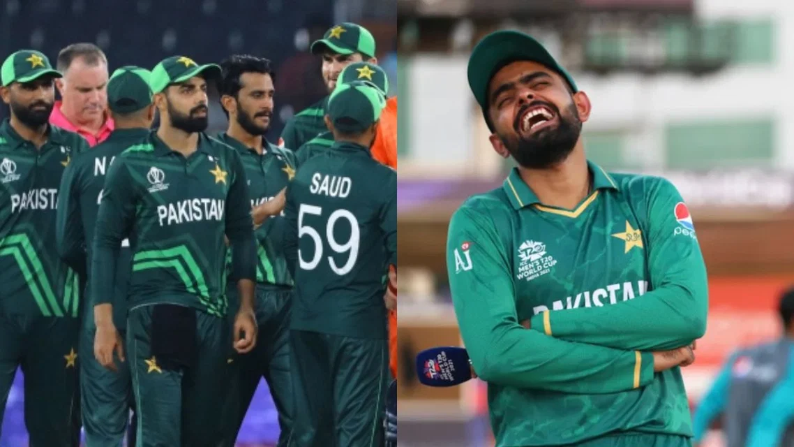 Saud Shakeel Babar Azam for Pakistan. Image Credits: X