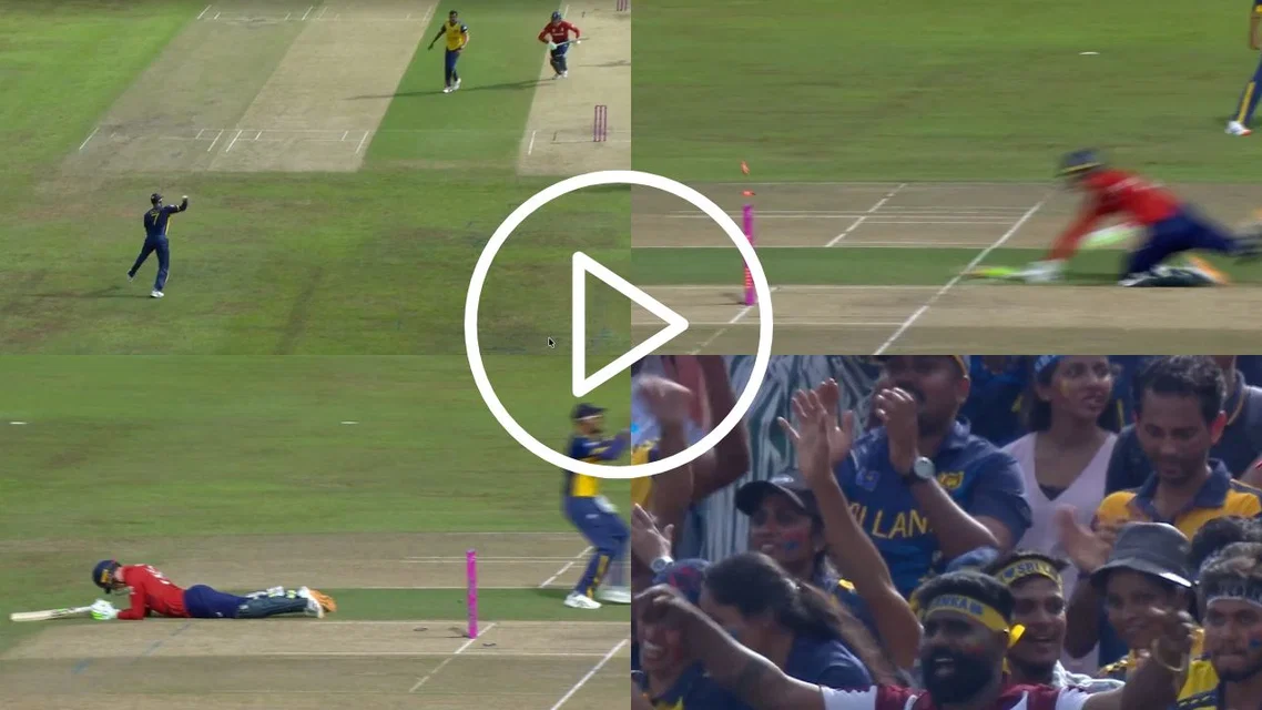 Shanaka inflicts stunning run-out in T20 World Cup vs England [Source: X]
