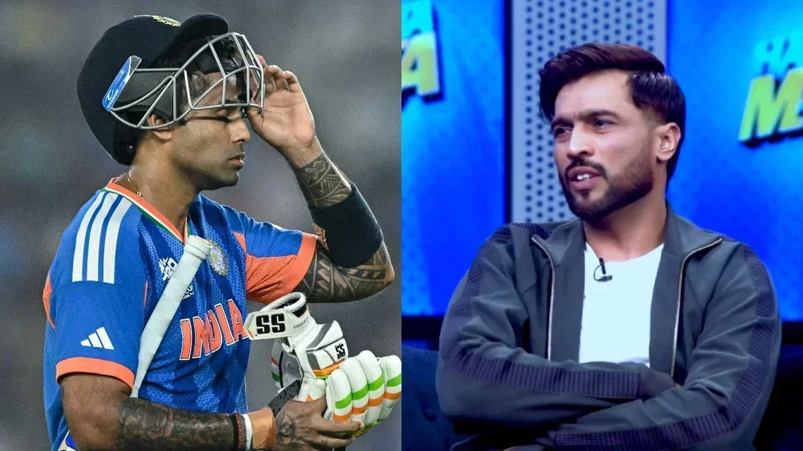 India captain Suryakumar Yadav (L) and Ex-Pakistan Pacer, Mohammad Amir (R) (Source: AFP)