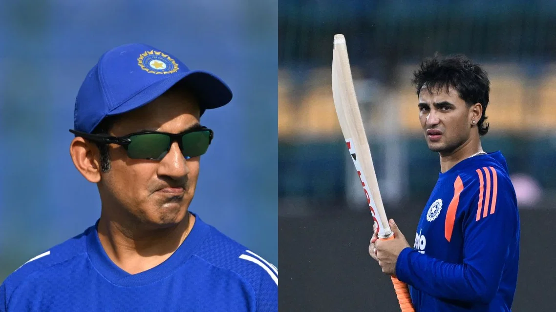Gautam Gambhir (L) and Abhishek Sharma (R) (Source: AFP)&nbsp;
