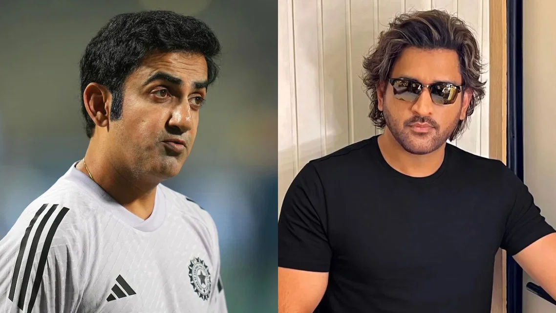 Gautam Gambhir MS Dhoni. Image Credits: X