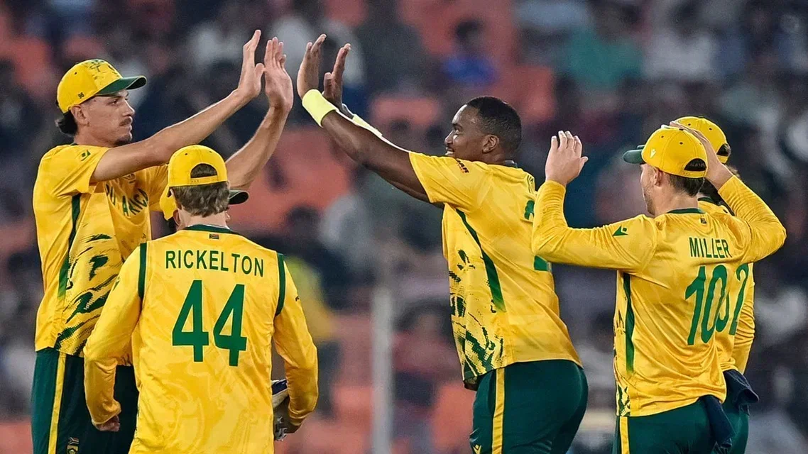 Lungi Ngidi for South Africa vs India. Image Credits: AFP