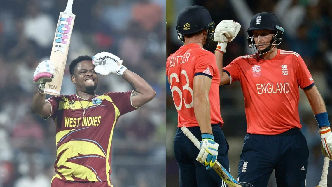 West Indies scored second-highest T20 World Cup score [Source: RcbianOfficial,englandcricket/X.com]