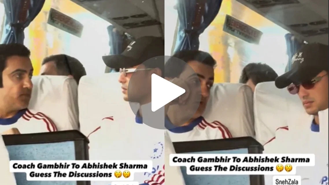Gautam Gambhir schools Abhishek Sharma [Source: @rushiii_12/x]