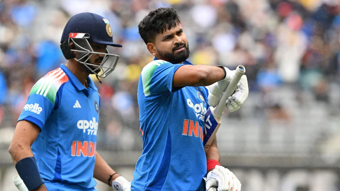 Shreyas Iyer & Axar Patel (Source: AFP)