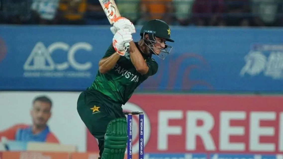 Maaz Sadaqat in action for Pakistan A [Source: X]