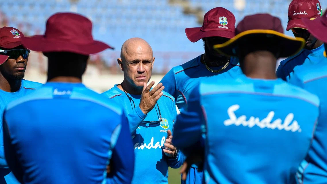 Richard Pybus at West Indies camp (AFP)