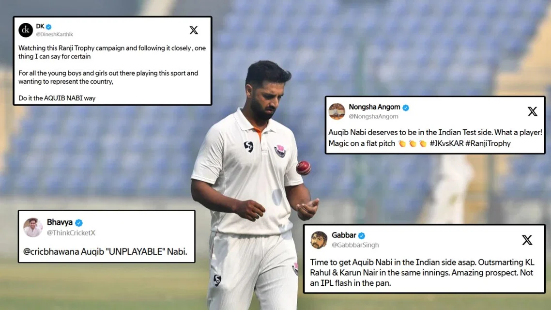 Auqib Nabi gets fan praise on the internet [Source: X]