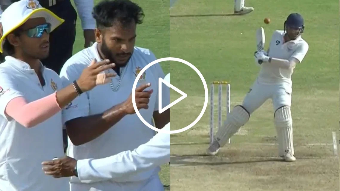 Vijaykumar Vyshak vs Qamran Iqbal heated up in Ranji Trophy Final [Source: JioHostar]