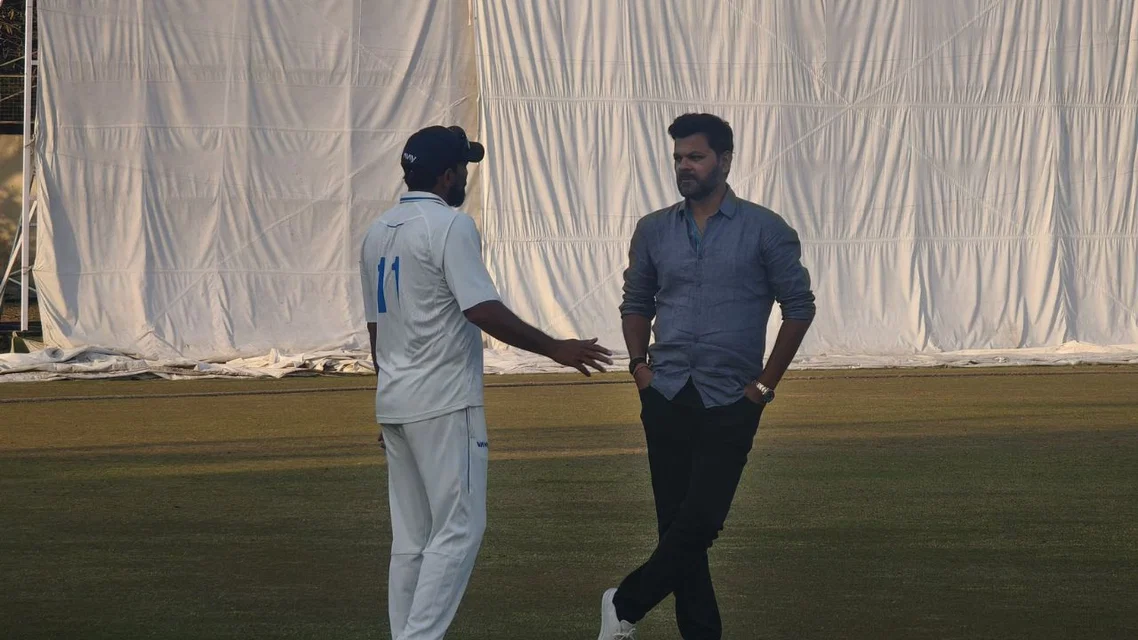 Mohammed Shami with RP Singh [Source: X]