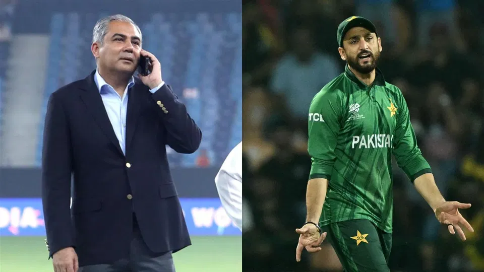 मोहसिन नक़वी सलमान अली आगा। चित्र साभार: एएफपी