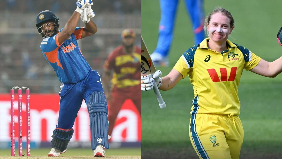 Sanju Samson and Alyssa Healy [Source: @BCCI, @7Cricket/x]