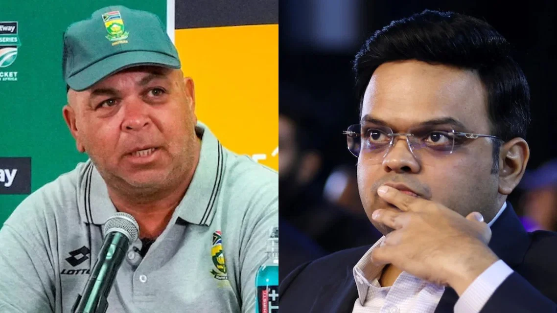 Shukri Conrad Jay Shah. Image Credits: X