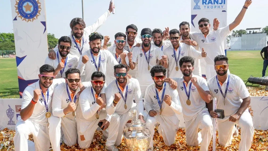 Jammu and Kashmir Cricket Team with Ranji Trophy 2025-26 Title (Source: X)