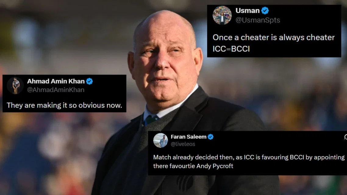 Pakistan fans triggered over Andy Pycroft [Source: @mufaddal_vohra/x]