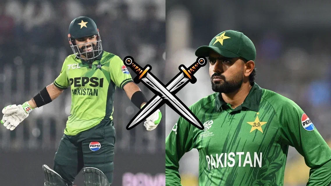 Mohammad Rizwan (L) & Babar Azam (R) (Source: AFP)