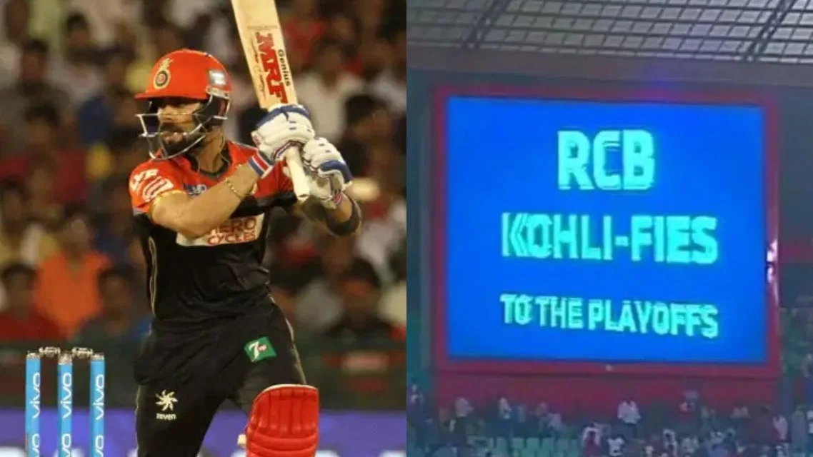 Last time when Raipur hosted an IPL match. [Source - BCCI.tv/ Virat Kohli Facebook]
