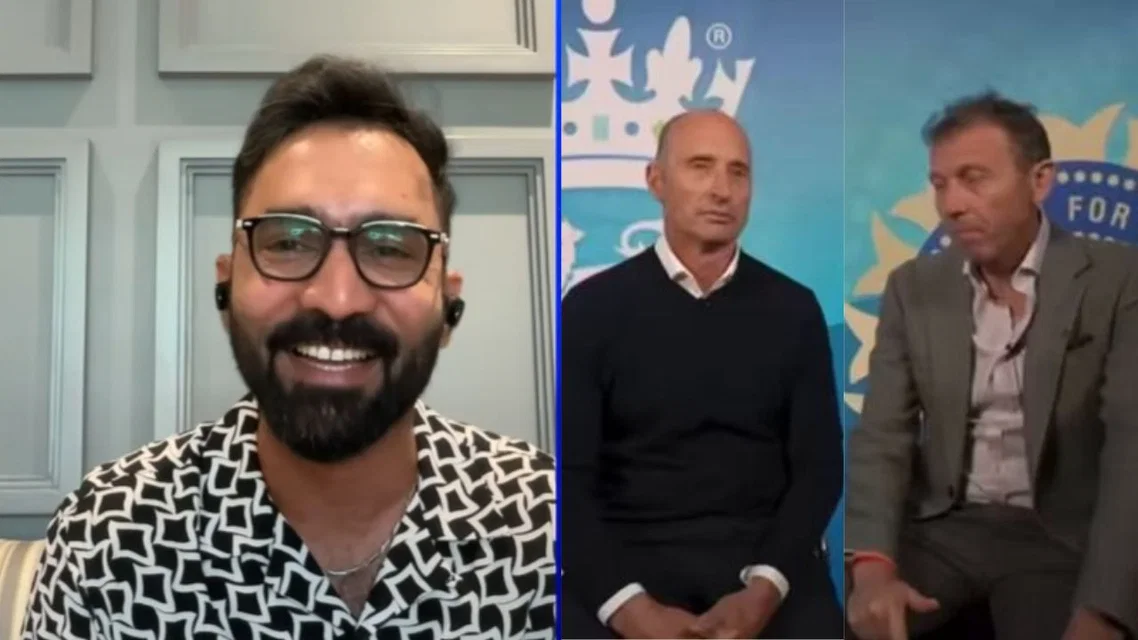 Dinesh Karthik calls out Nasser Hussain and&nbsp; Atherton [Source: @sarkarstix, @SportsNutDan/x]