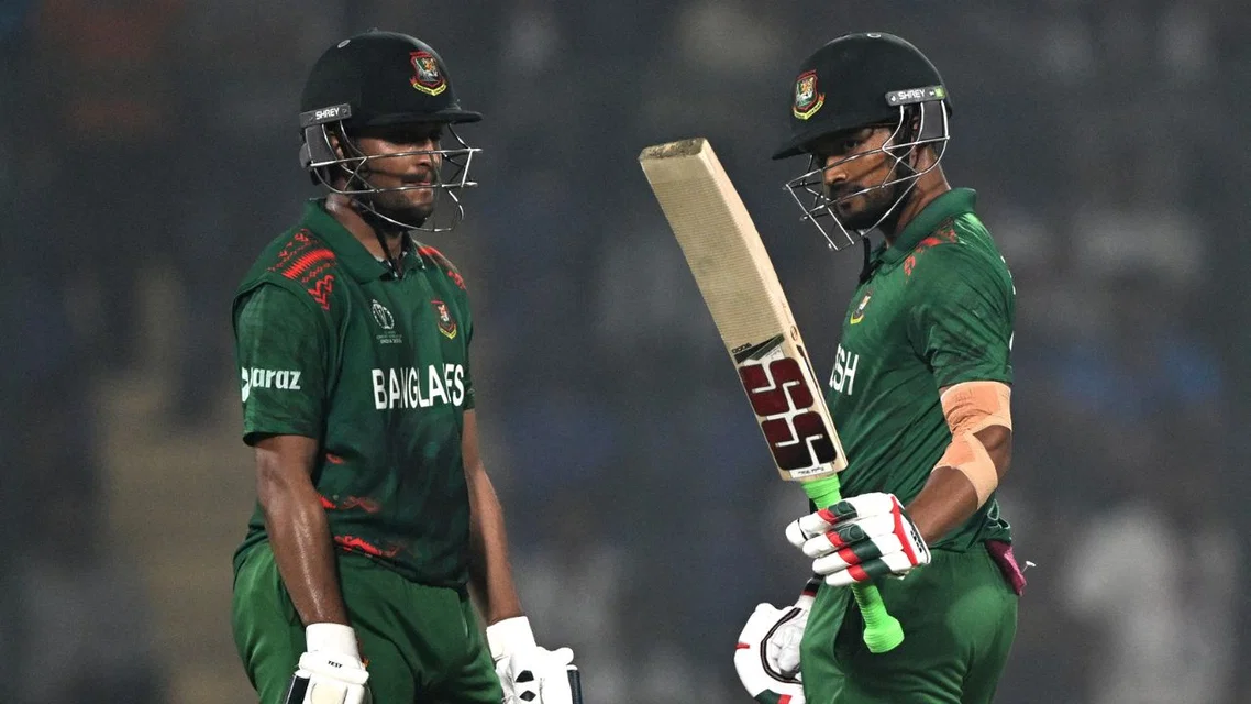 Shakib Al Hasan & Najmul Hossain Shanto (Source: AFP)