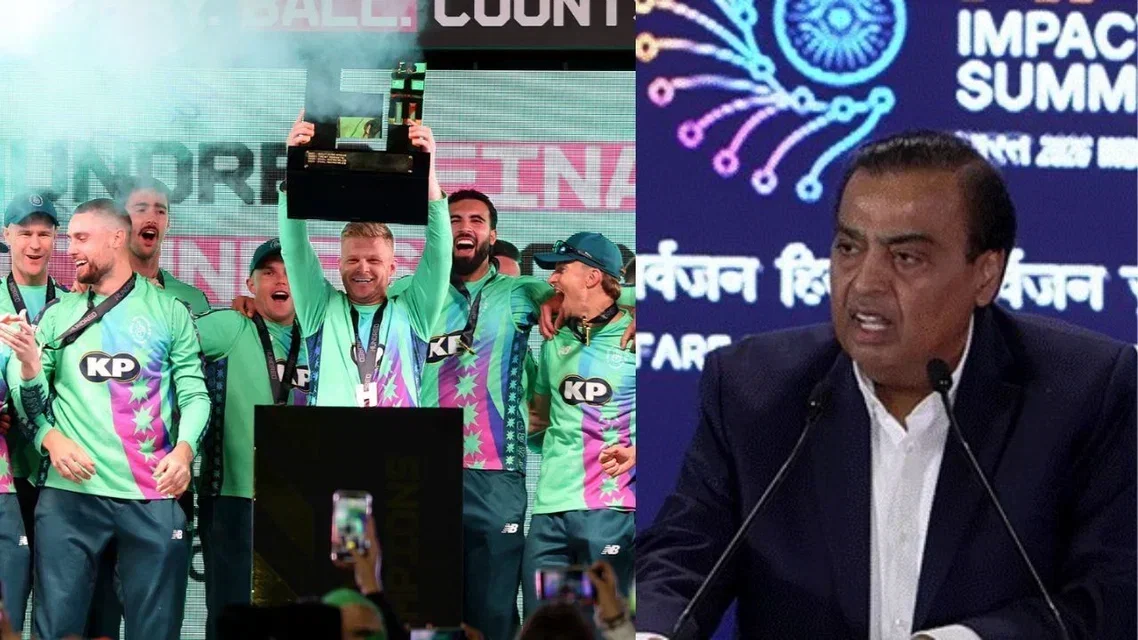 Oval Invincibles (now MI London) and Mukesh Ambani (Source:X)