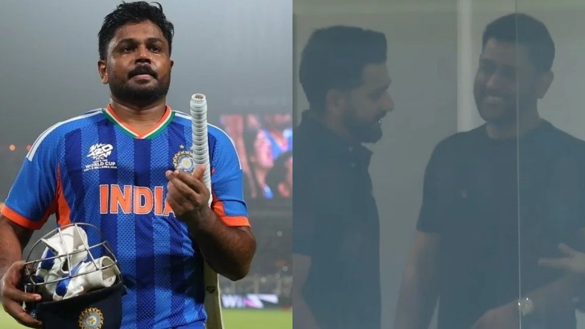 DC takes dig at Sanju Samson using MS Dhoni [Source: @pipliya41196, @hajarkagalwa/X.com]