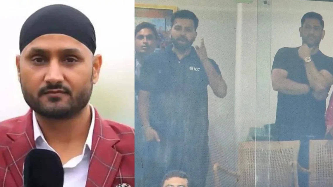 Harbhajan Singh Rohit Sharma MS Dhoni. Image Credits: X