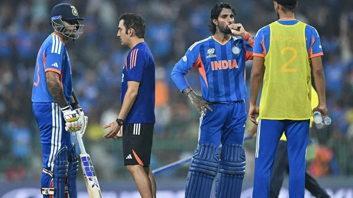 Gautam Gambhir during an intense discussion [Source: AFP]